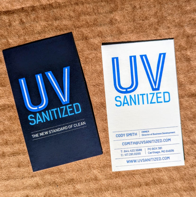 UV Sanitized Business Cards • netfishes