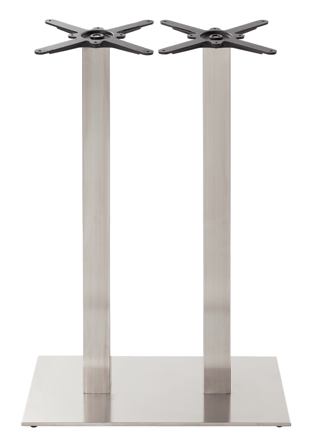 Rectangular stainless steel table base Twin 1050 mm