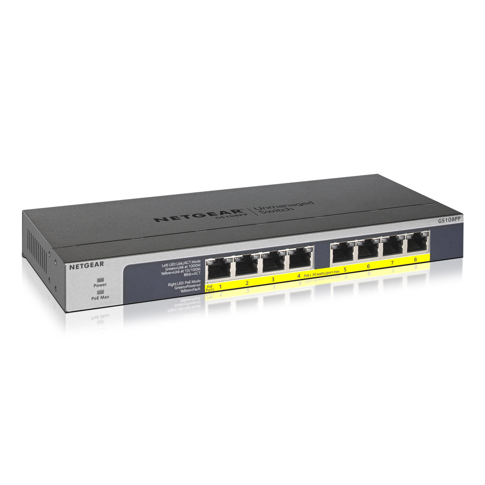 NETGEAR GS108PP Switch | The NetGear4Less Store