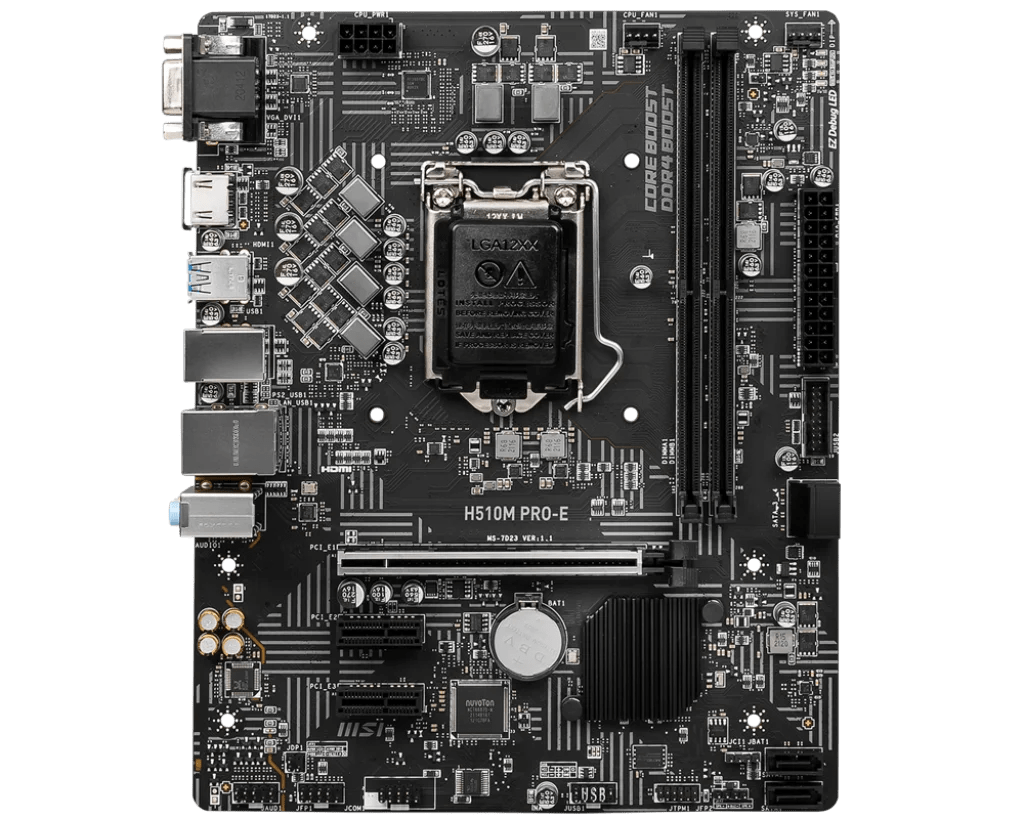 MSI H510M PRO Intel 10th Gen and 11th Gen Micro Motherboard