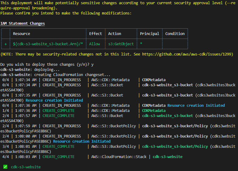 Deploy AWS S3 site using CDK in Python NetOSec