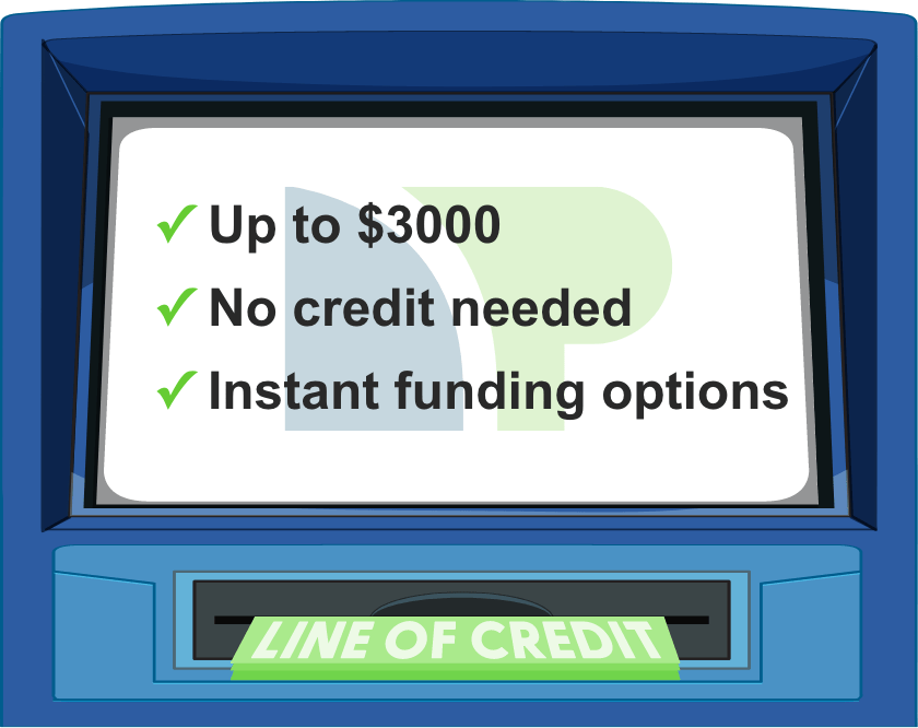 Line of Credit Loans Online Up to 3,000 Net Pay Advance