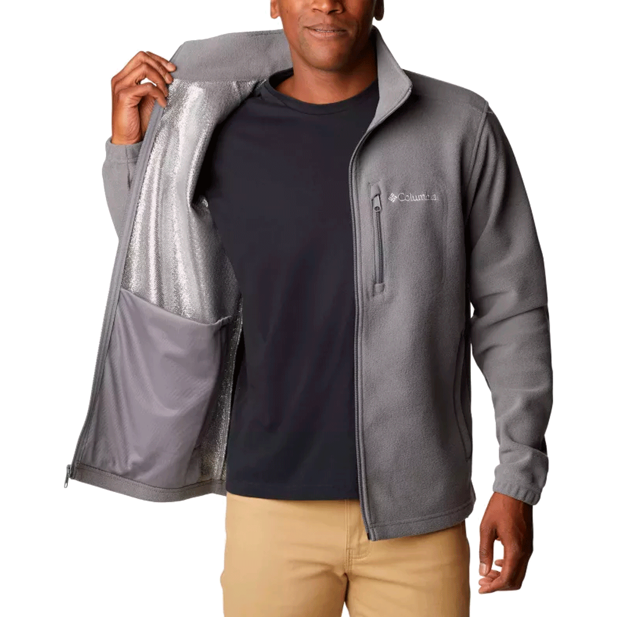 Campera Columbia Omni Heat Hot Dots III Full Zip Gris — NETPC