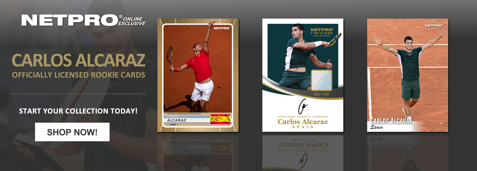 NETPRO Carlos Alcaraz Officially Licensed Rookie Card Collection