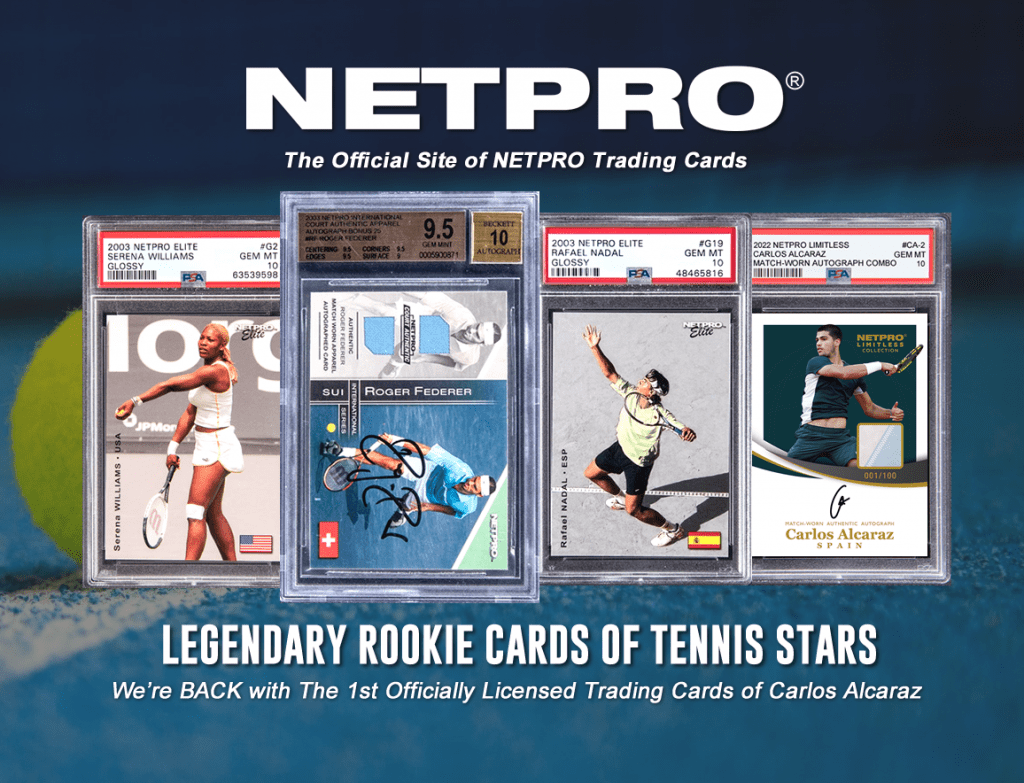 Official NetPro Cards site NetPro® Officially Licensed Tennis
