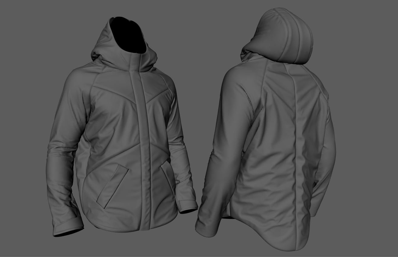 Puffer Jacket Coat 3D Model in Clothing 3DExport