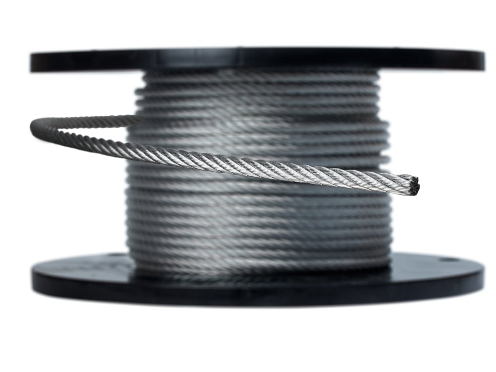 Netting Galvanized Aircraft Cable in Spools or Custom Cut