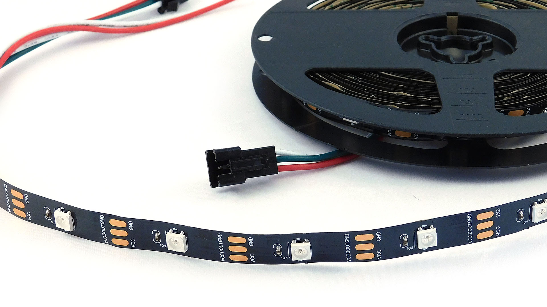 Nettigo LED strip RGB WS2812B, 5V, black, 30/m, IP30
