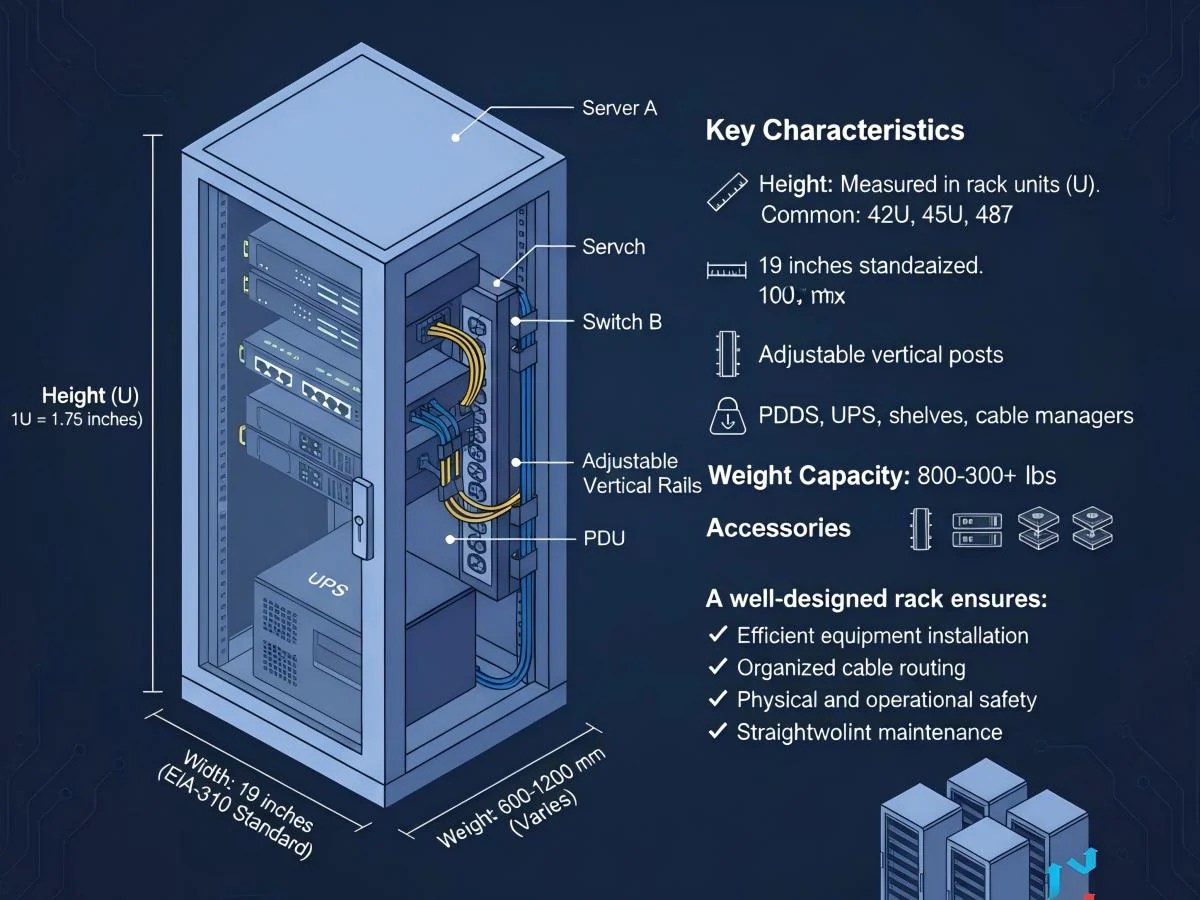 Data Center Server Rack Guide (2026): Types, Design, Airflow, Power