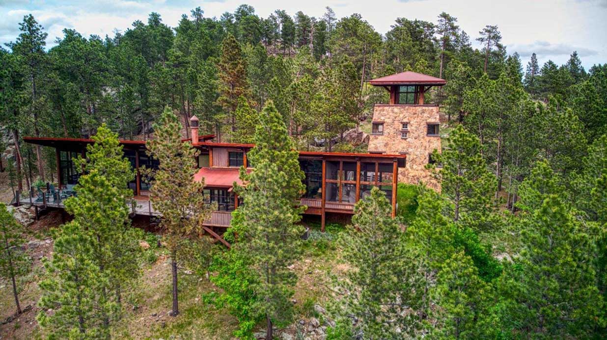 CustomBuilt Mountain Home Offering Views of Mount Rushmore