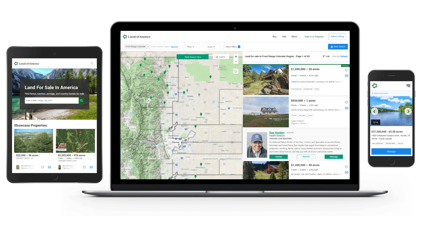 The Newly Redesigned Lands of America site Coming Soon!