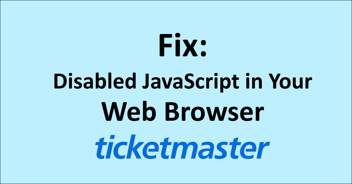 How To Fix "You've Disabled JavaScript In Your Web Browser" On