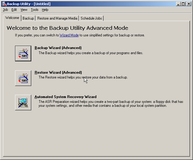 Windows NT Backup NETWORK ENCYCLOPEDIA