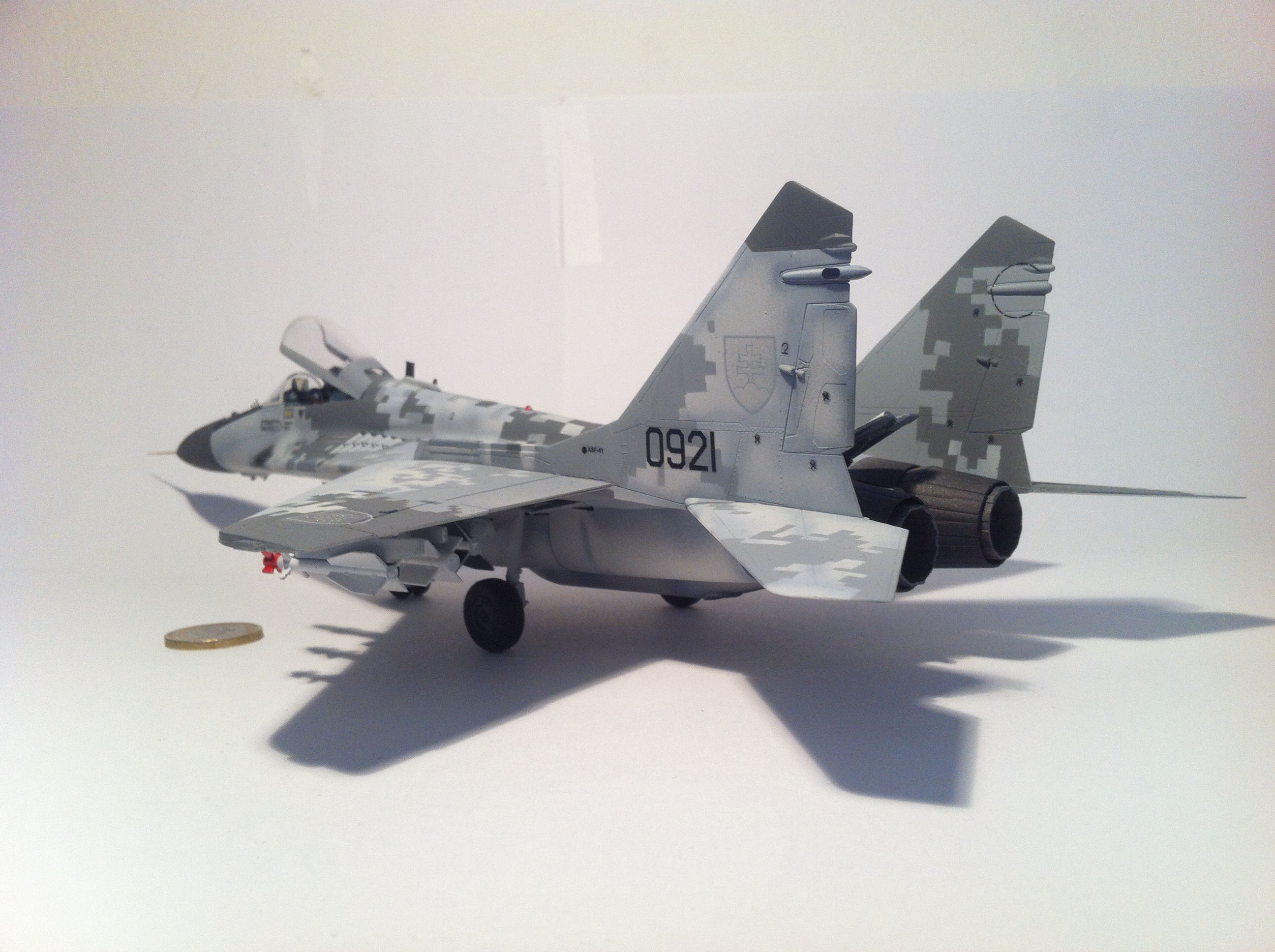 Slovak Air Force MiG29 with 2008 Digital Camoflage, 1/48