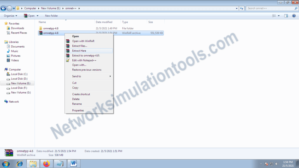 Extract the package Network Simulation Tools Network Simulation Tools