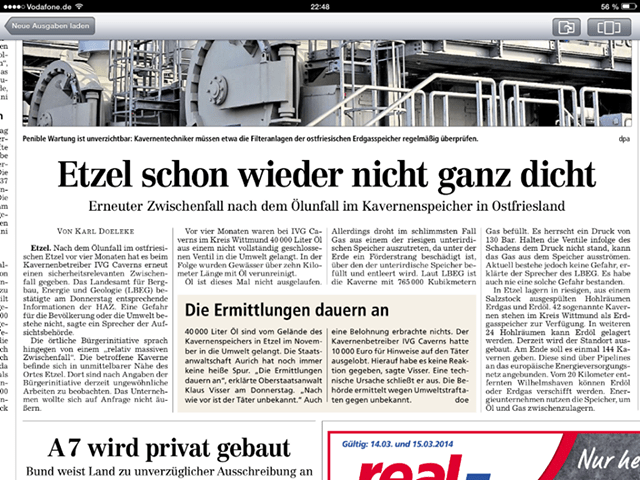 Nach Ölkatastrophe vor der Nordsee Gasaustritt durch defekte