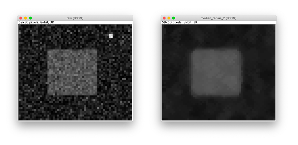Median filter Image Analysis Training Resources