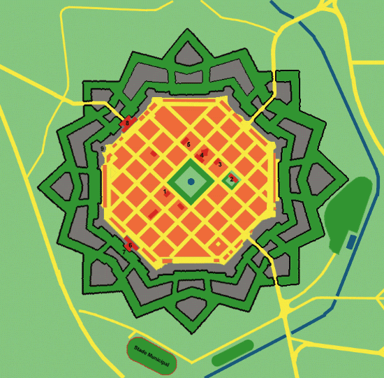 Pain Points De "Carte Neuf Brisach" Stadtplan Neuf Brisach