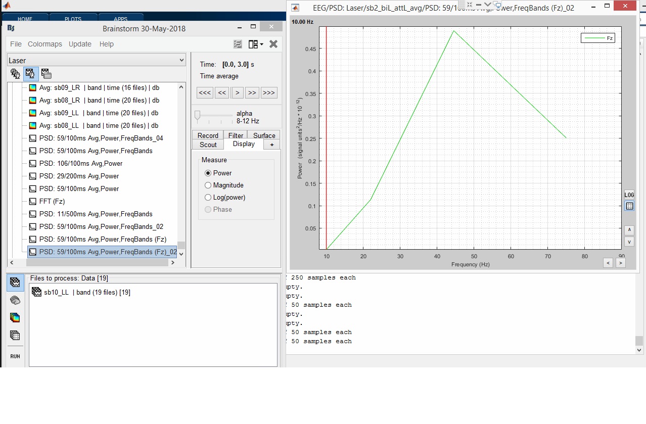 PSD, frequency bands Discussions Brainstorm