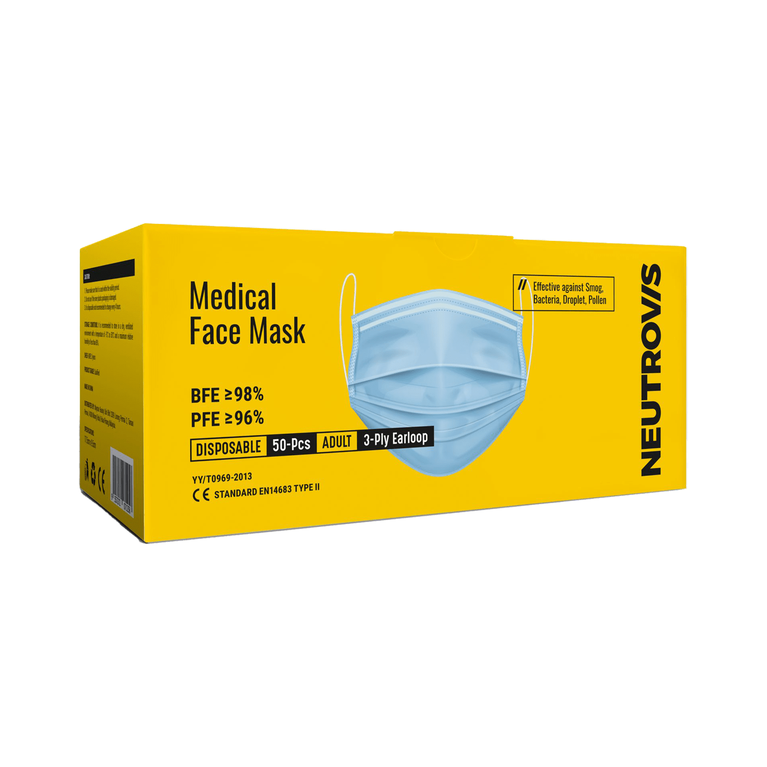 Neutrovis 3Ply Basic Adult Medical Face Mask Neutrovis