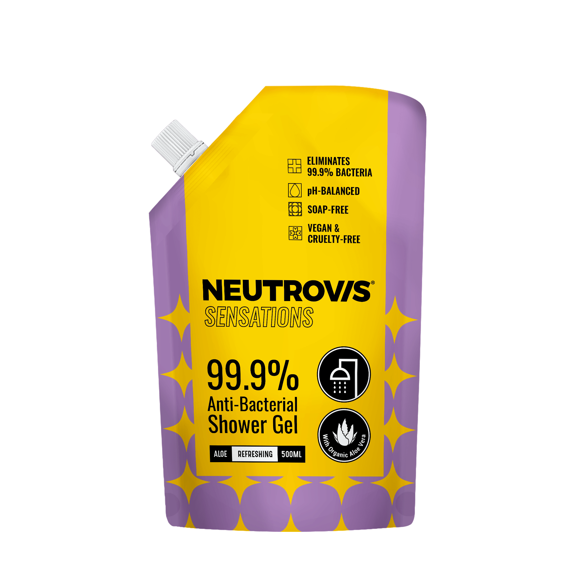 NEUTROVIS SENSATIONS 99.9 AntiBacterial Shower Gel 500ml Aloe