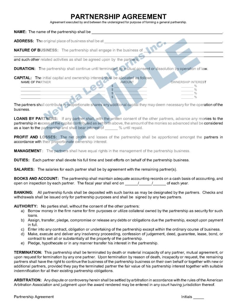 Agreements Nevada Legal Forms & Services