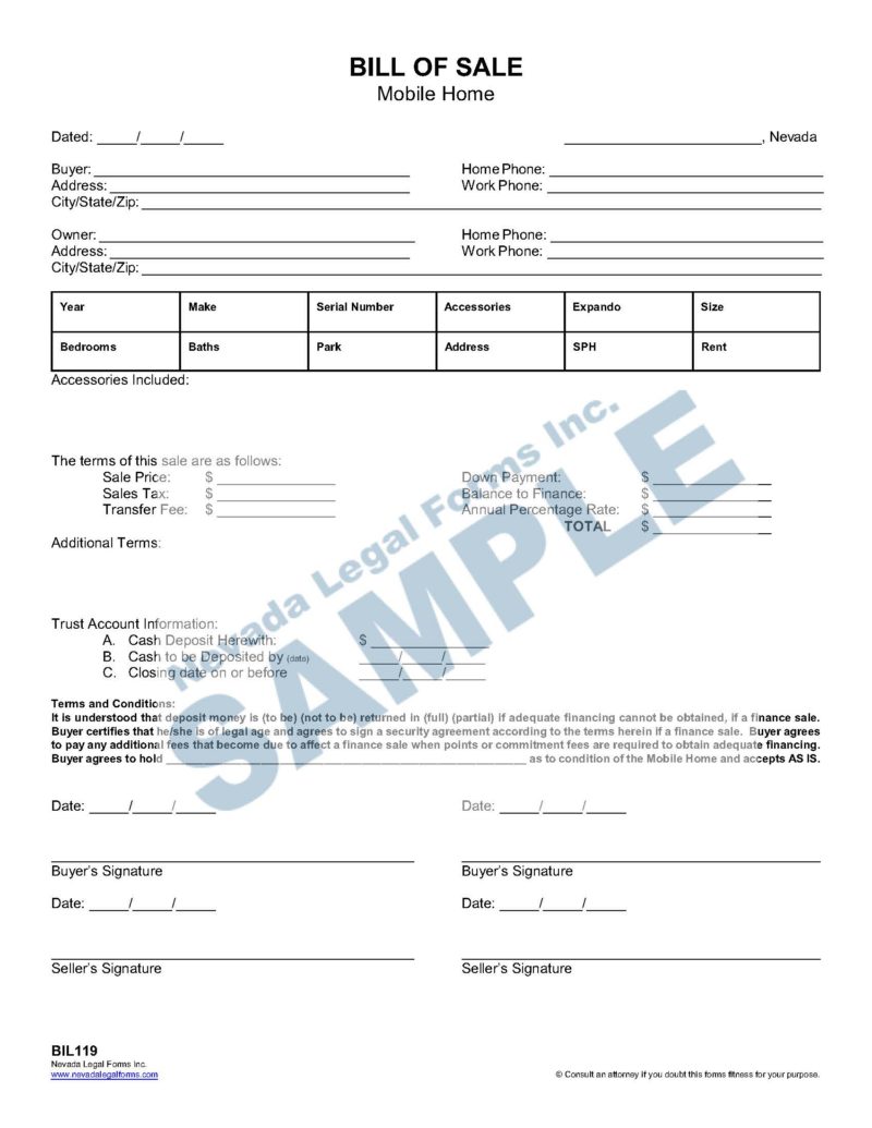 RECEIPT FOR NONREFUNDABLE AUTOMOBILE DEPOSIT Nevada Legal Forms