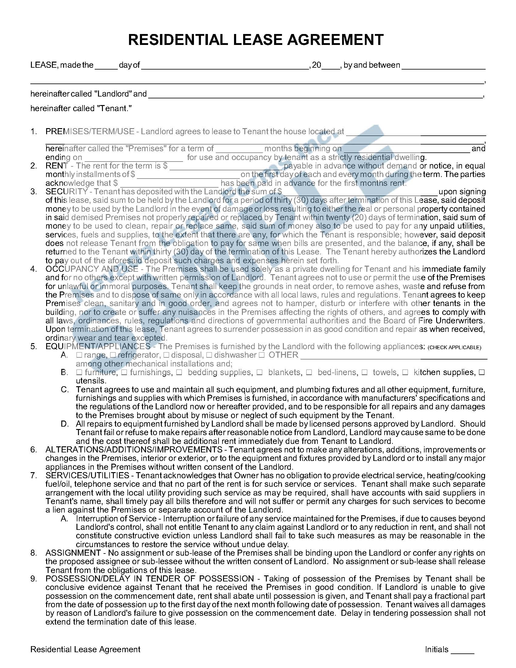 free nevada standard residential lease agreement pdf word doc free