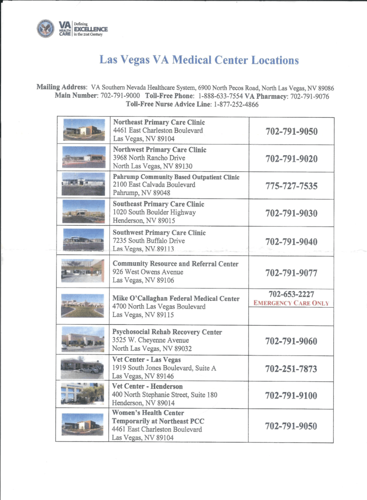 VA Listing Paralyzed Veterans of America Nevada Chapter