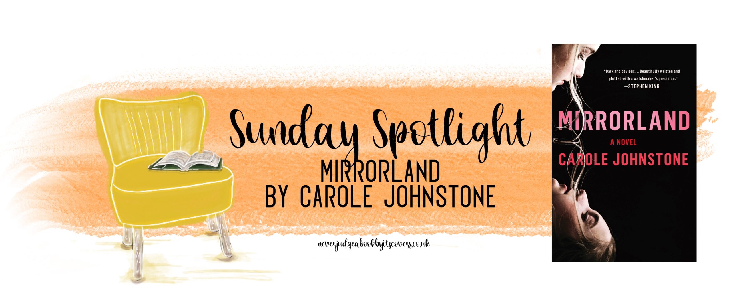 Sunday Spotlight Mirrorland by Carole Johnstone Never Judge a Book