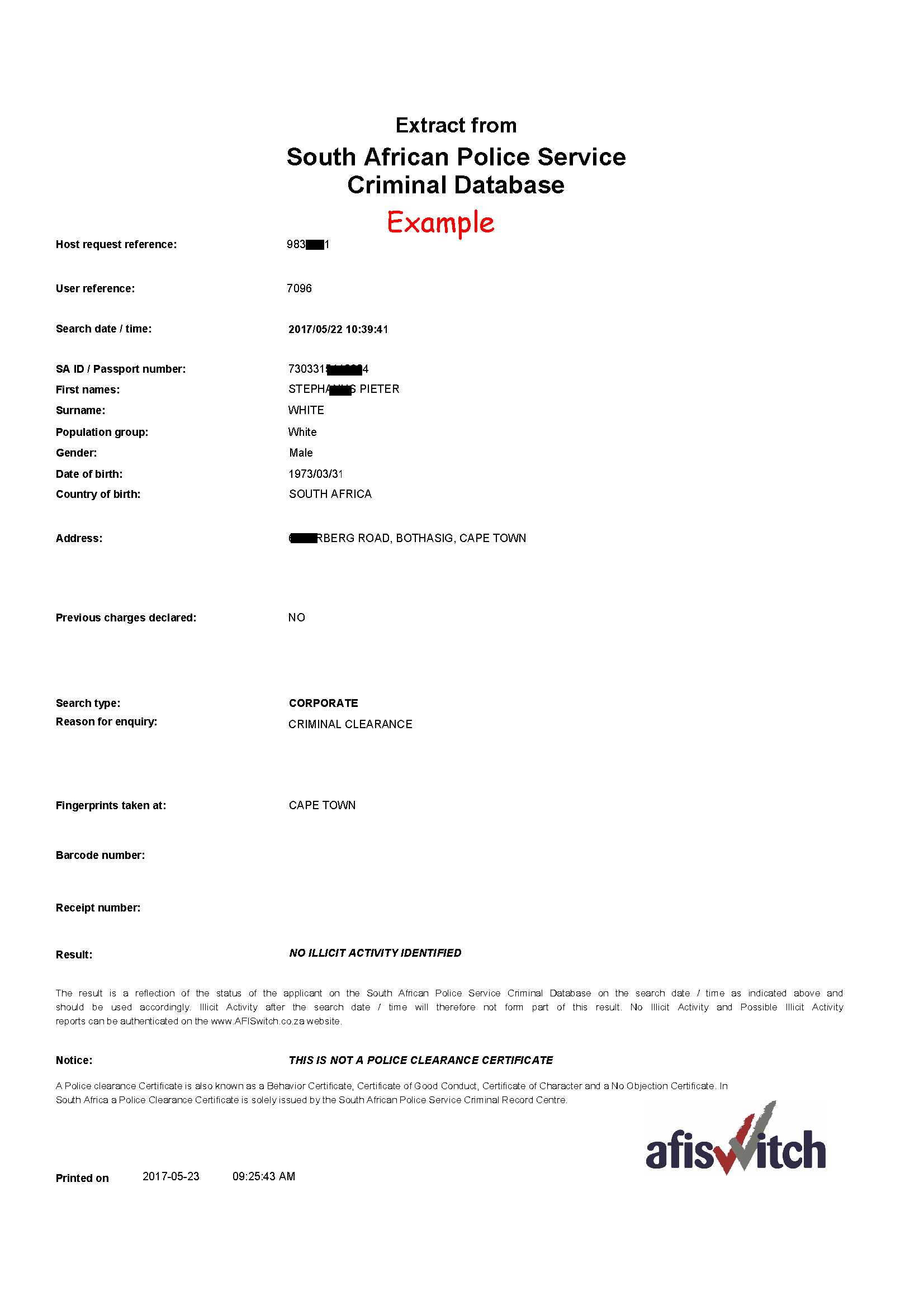 SAPS Criminal Clearance Certificate Nevetec Police Clearance