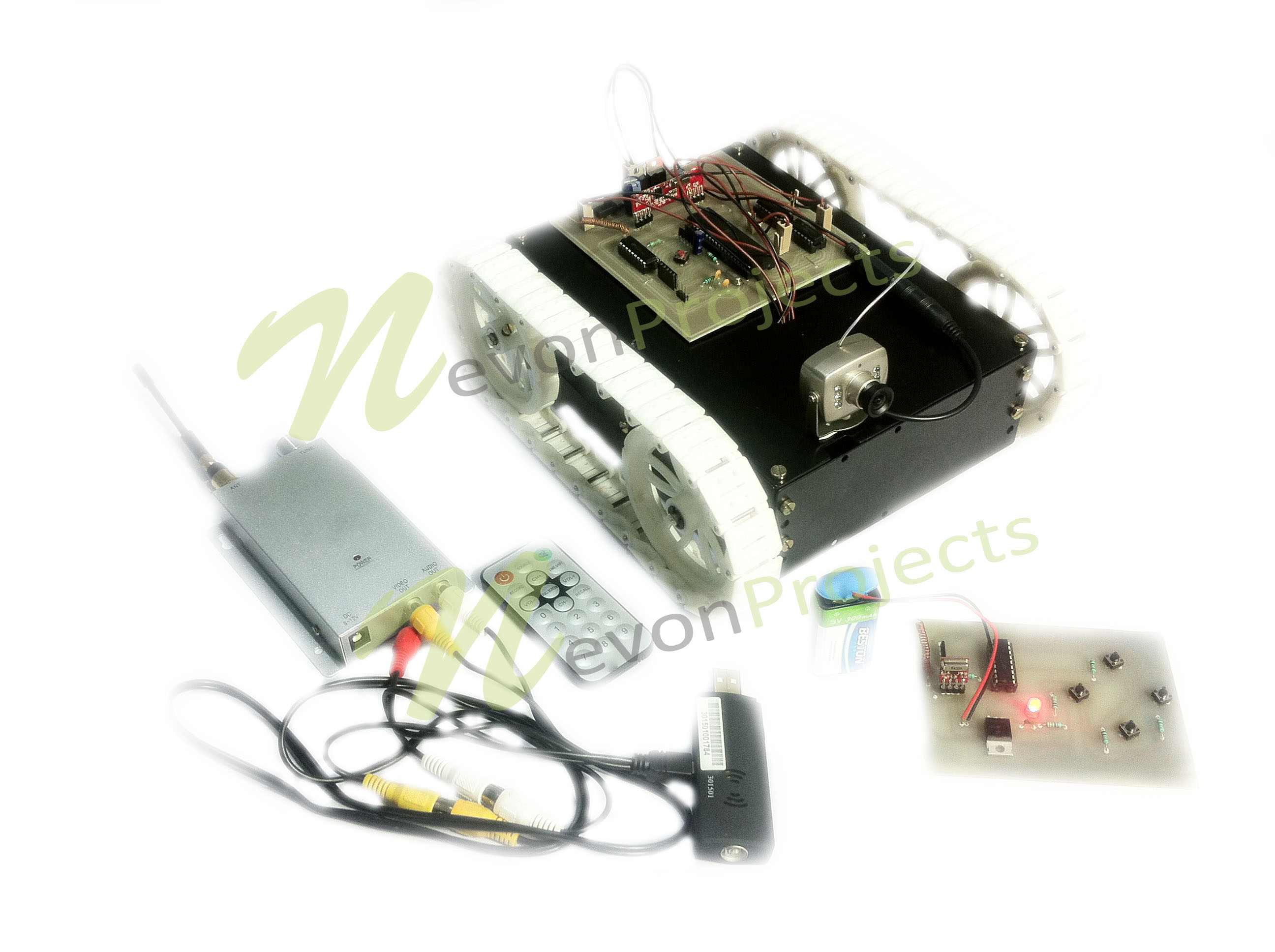 Rf Controlled Spy Robot With Night Vision Camera