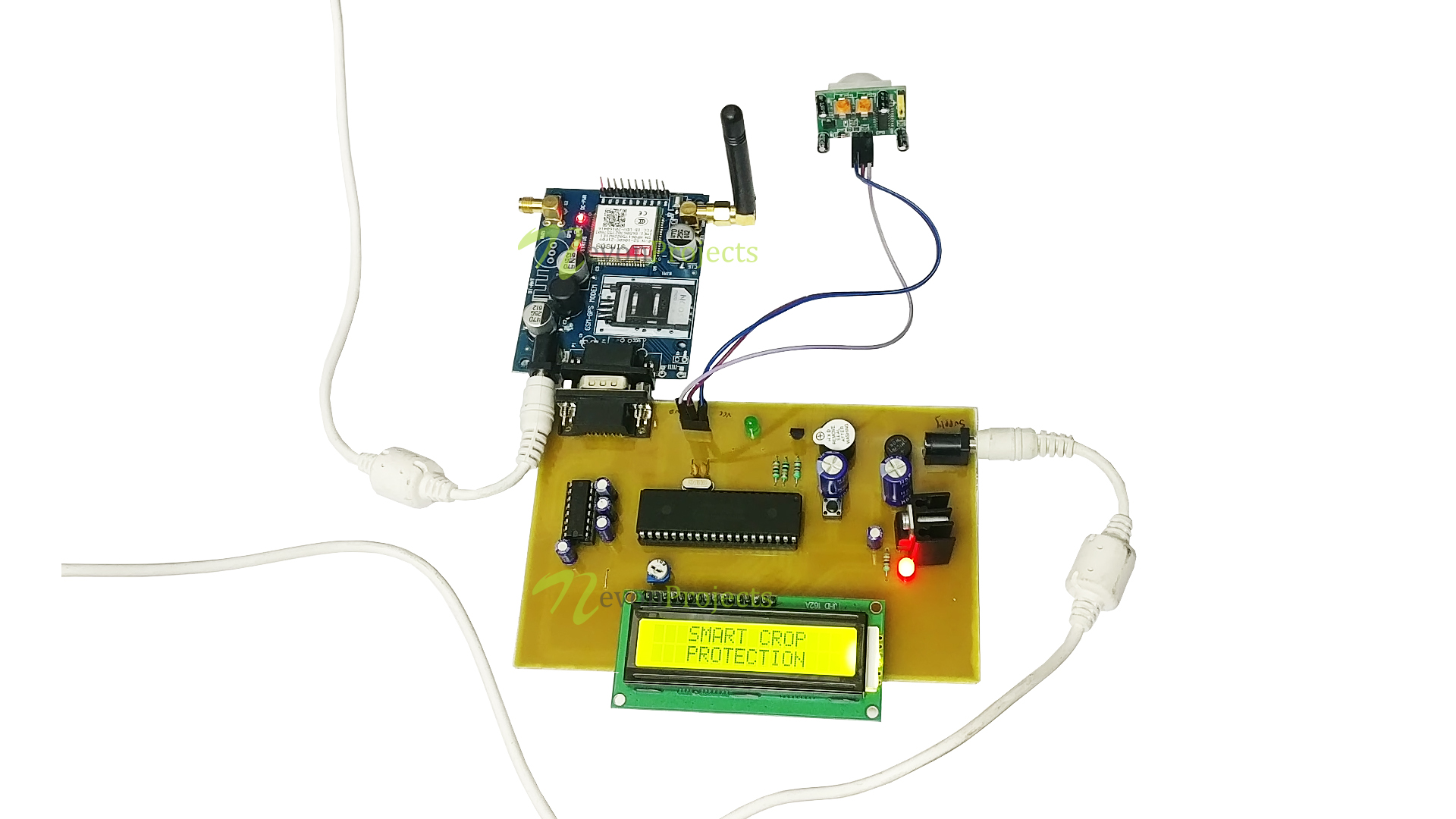 Smart Crop Protection System From Animals Using PIC