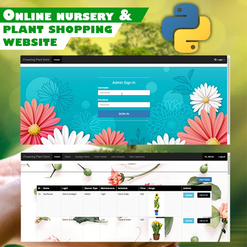 Online Nursery Plant Shopping site Python Nevon Projects