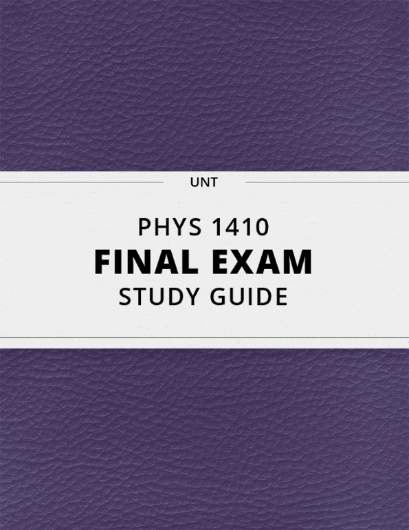 Unt Fall 2024 Final Exam Schedule PHYS 1410 Final Exam Guide Comprehensive Notes for the exam ( 70