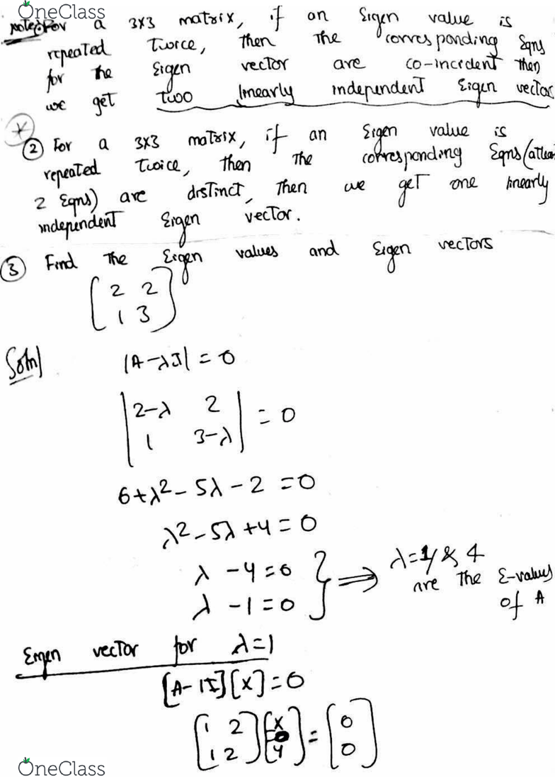 How To Find Eigenvalues Of A 3x3 Matrix
