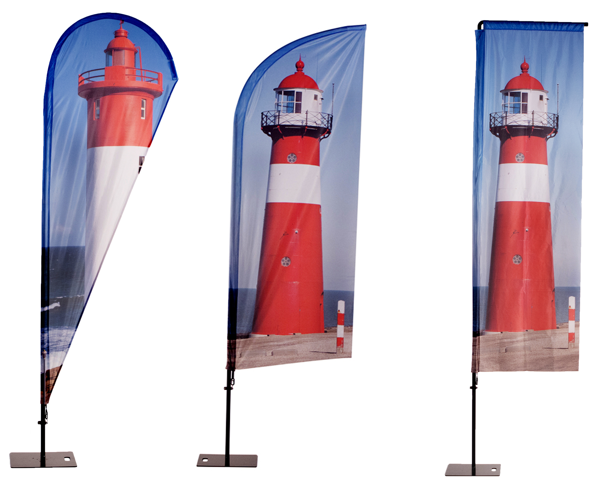 BeachFlags Fahnen für Ihre OutDoorWerbung. In vielen Formen