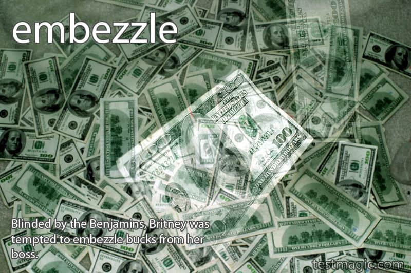 SAT vocabulary embezzle TestMagic