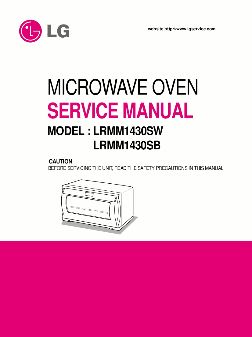 LG Microwave Oven Service Manual Model LRMM1430SW