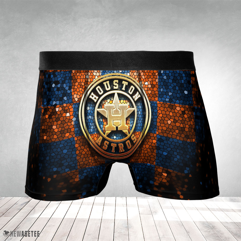 Houston Astros Mlb Glitter Mens Underwear Boxer Briefs