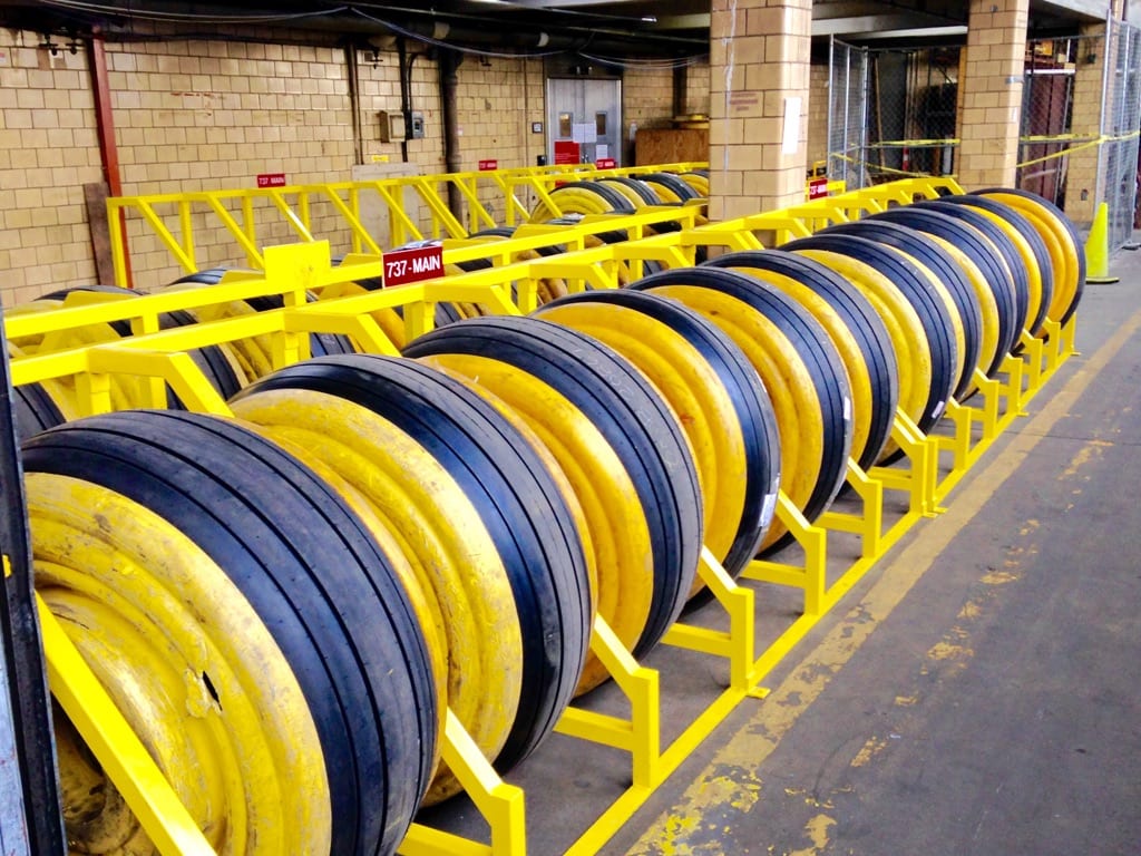 Aircraft Wheel Racks Storage Solutions