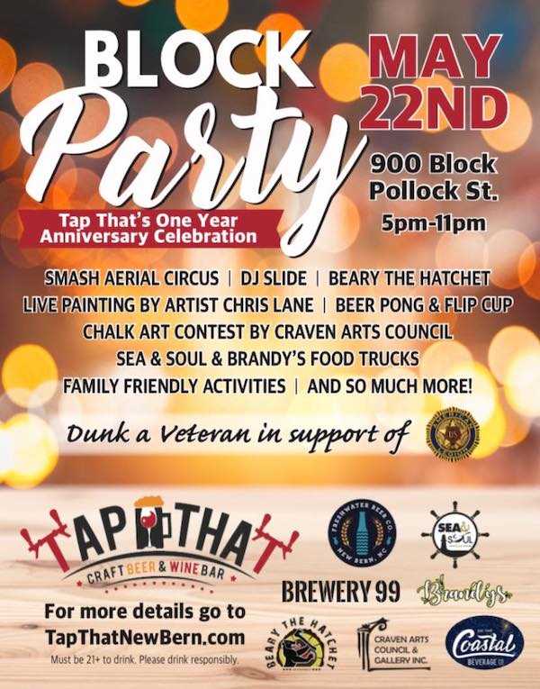 Tap That celebrates anniversary with Block Party New Bern’s Local