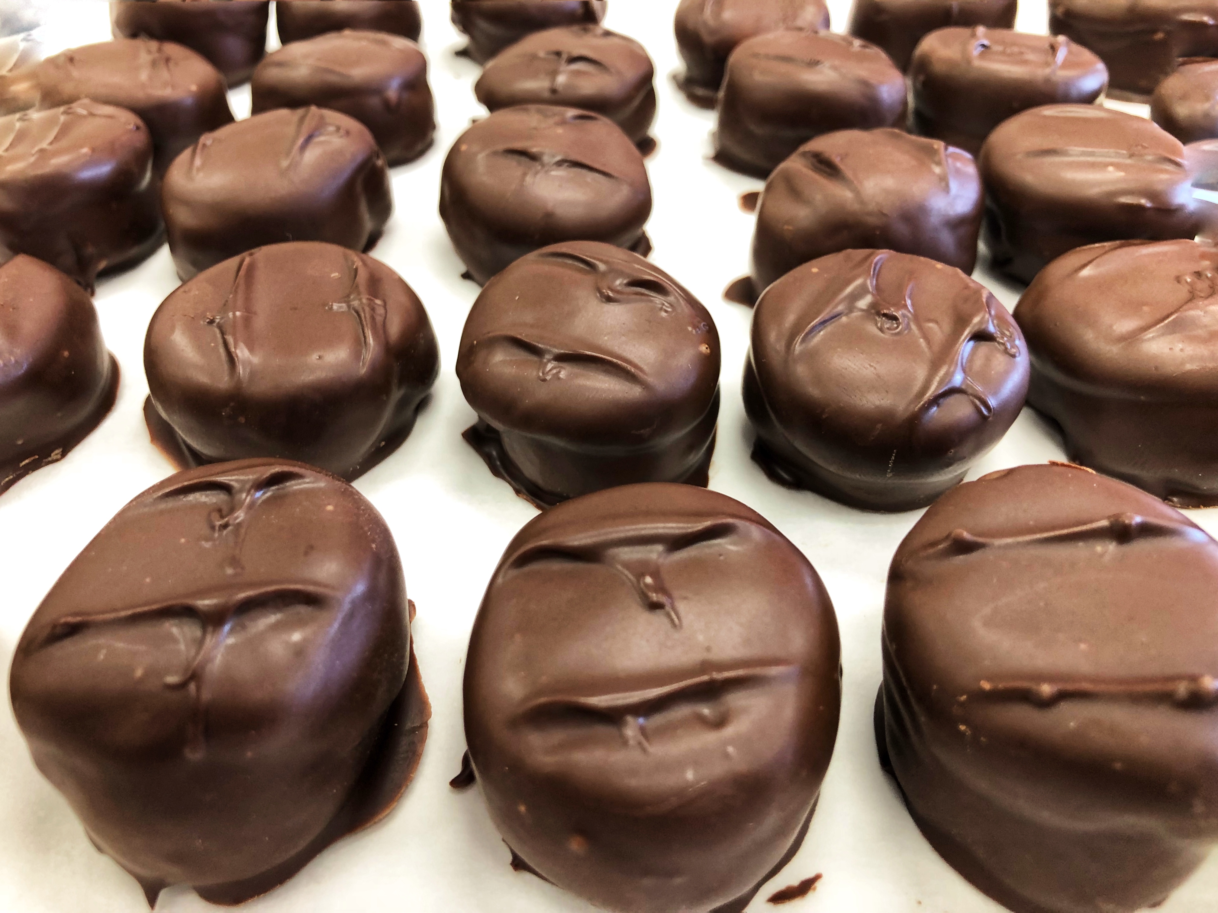 Marshmallow Caramels Dark Chocolate 12pc box Newberry Candy