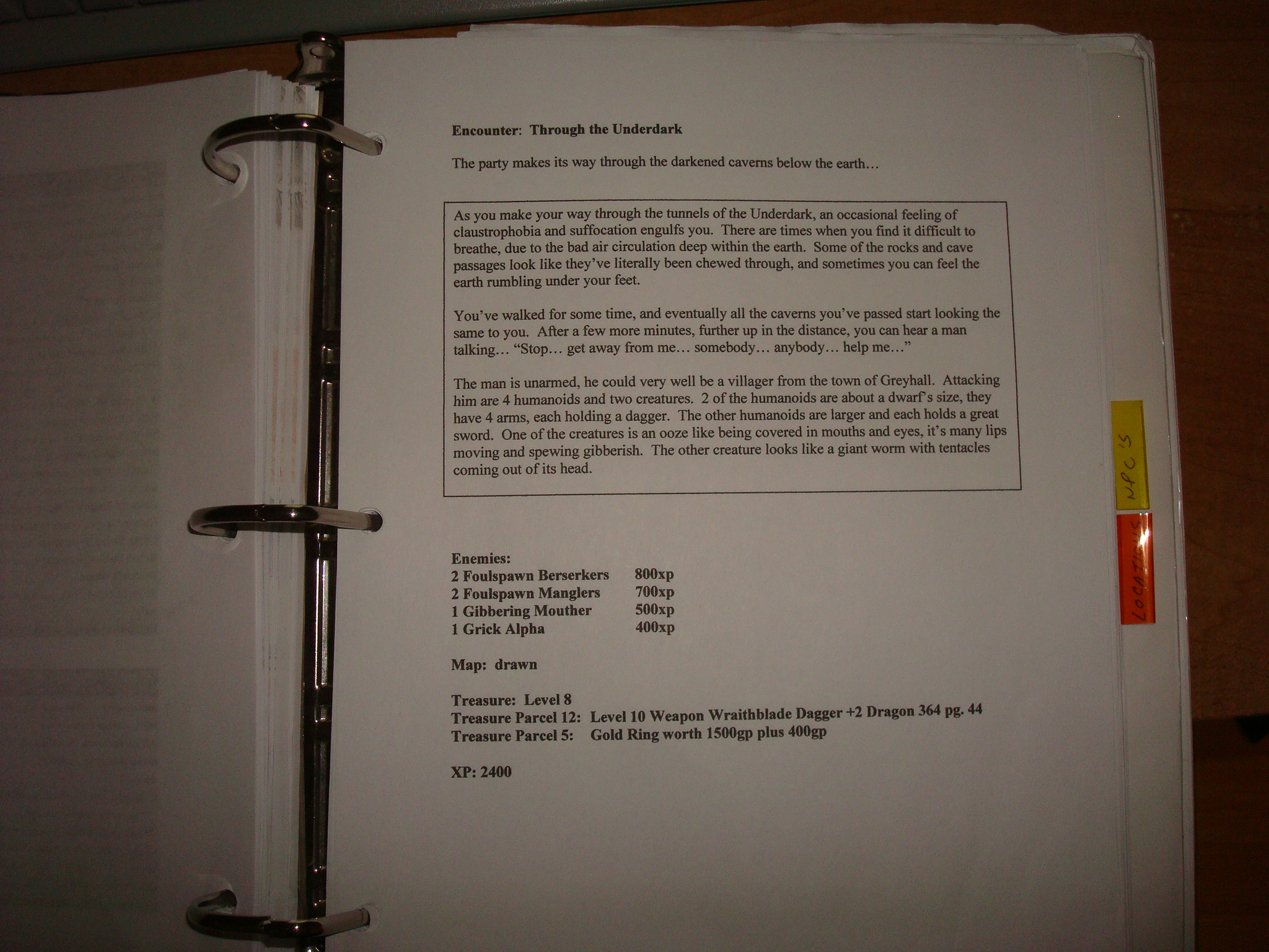 The DM binder, folder, or notebook www. Newbie DM