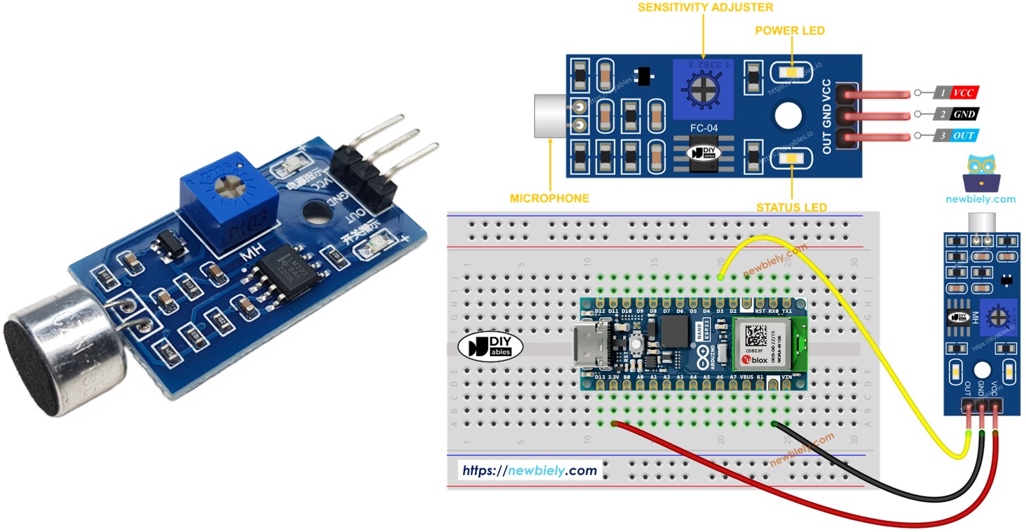 Arduino Nano ESP32 Sound Sensor Arduino Nano ESP32 Tutorial