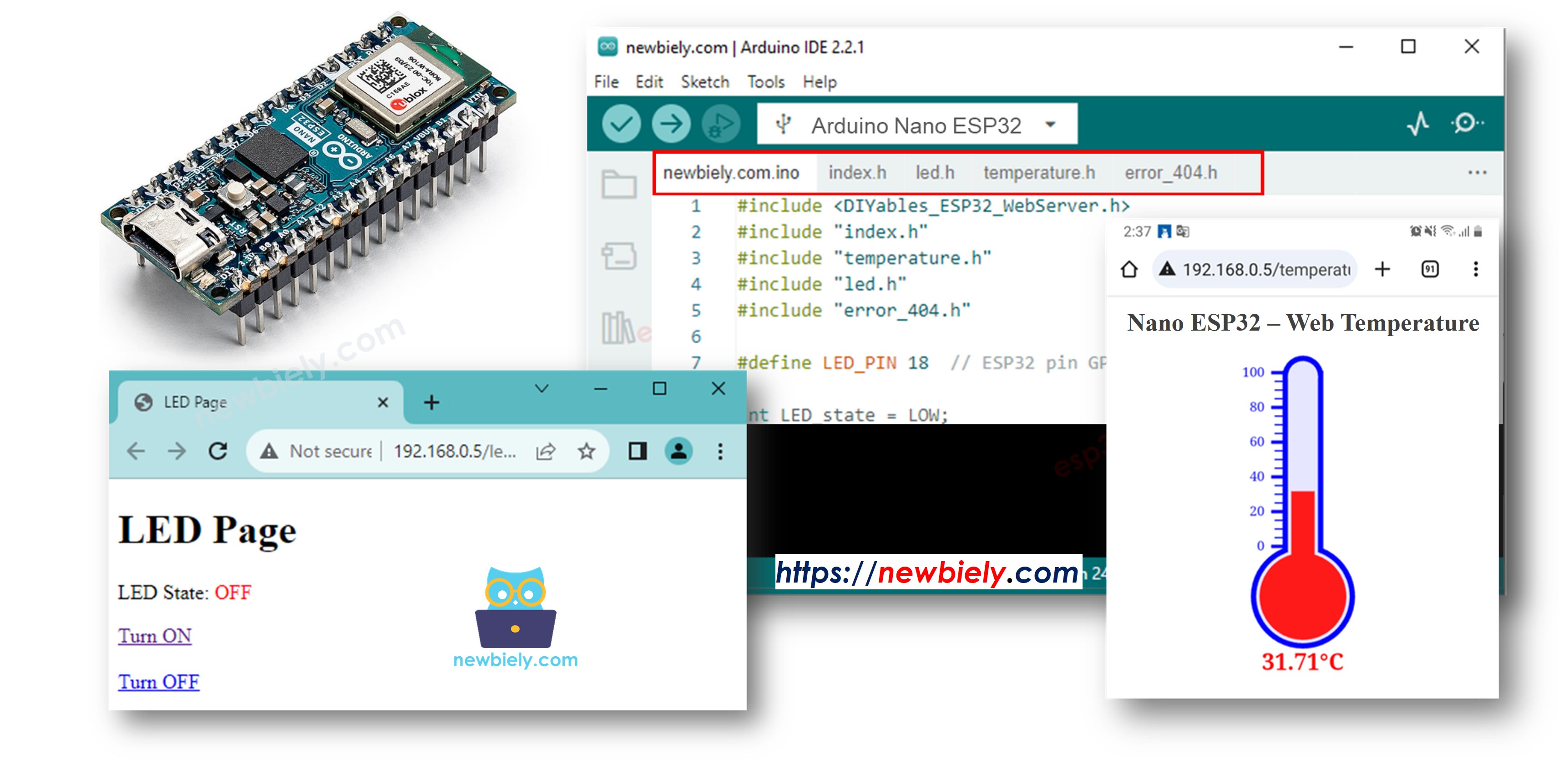 Arduino Nano ESP32  Server Arduino Nano ESP32 Tutorial