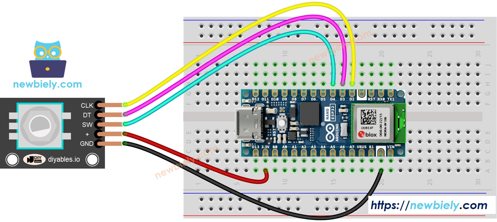 Arduino Nano ESP32 Rotary Encoder Arduino Nano ESP32 Tutorial