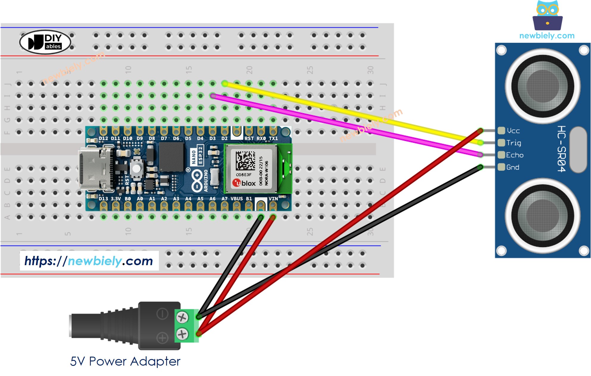 Arduino Nano ESP32 Ultrasonic Sensor Arduino Nano ESP32 Tutorial