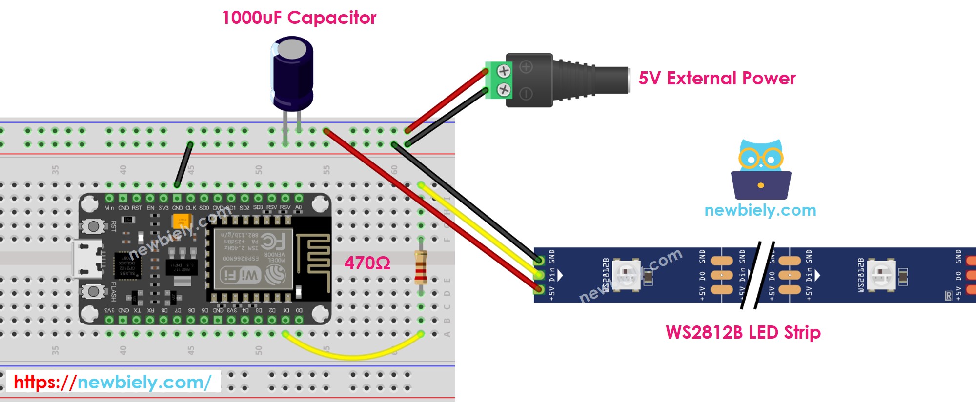 ESP8266 - WS2812B LED Strip | ESP8266 Tutorial