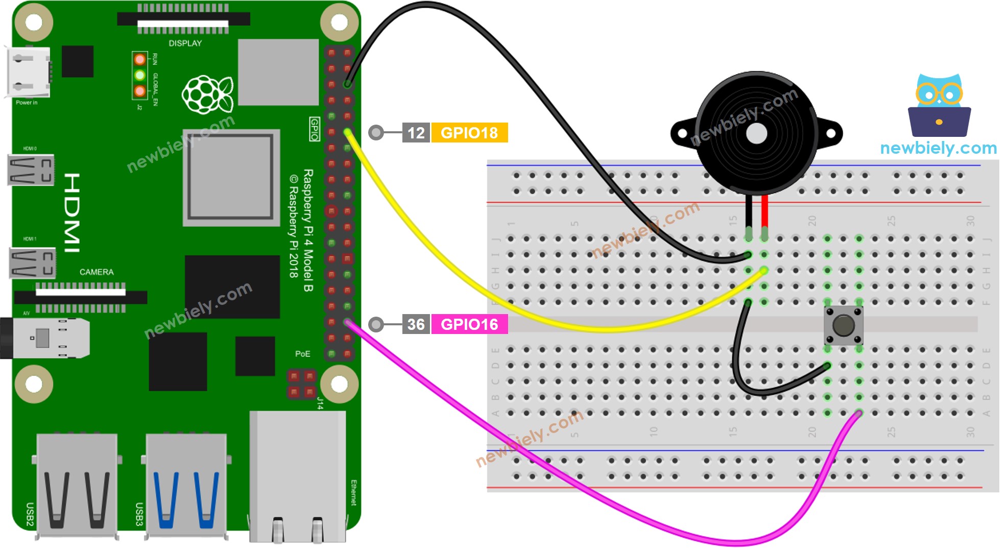 Raspberry Pi Button Piezo Buzzer Raspberry Pi Tutorial